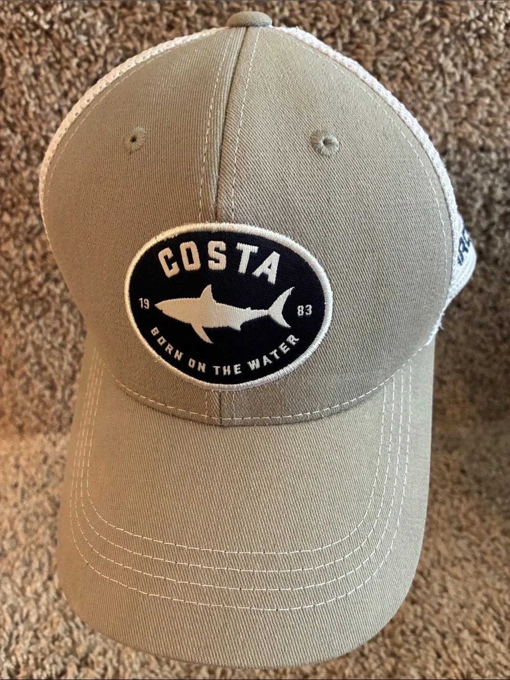 Costa Khaki Shark Osearch Trucker SnapBack Cap